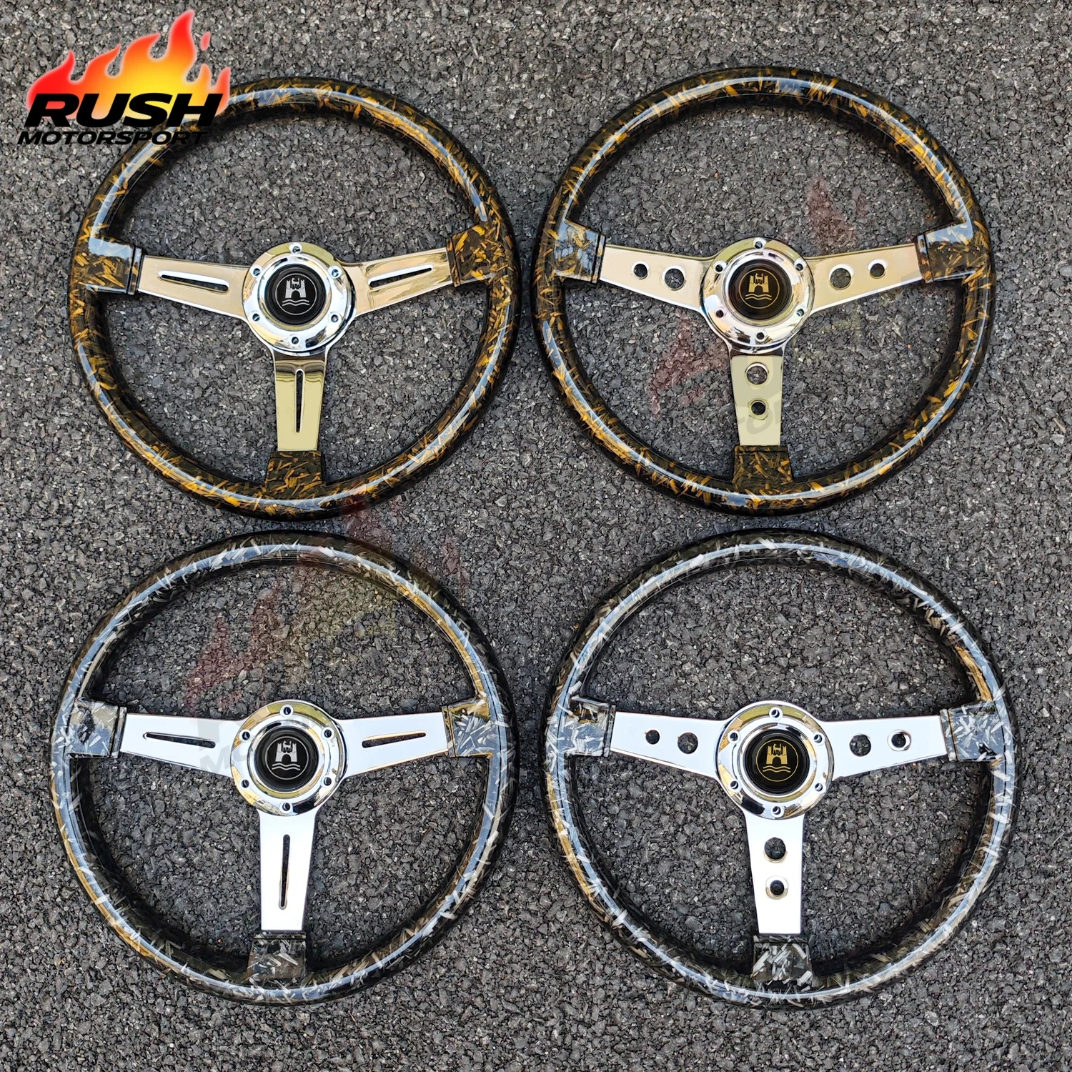 

JDM Marble Style Racing Sport Steering Wheel 13.4Inch Classic Vintage Car ABS Steering Wheel PC-ST06