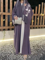 Muslim Scarf Abaya for Women Morocco Open Eid Dubai Cardigan Robe Embroidery Long Dresses Ramadan Islam Vestidos Kaftan 2025