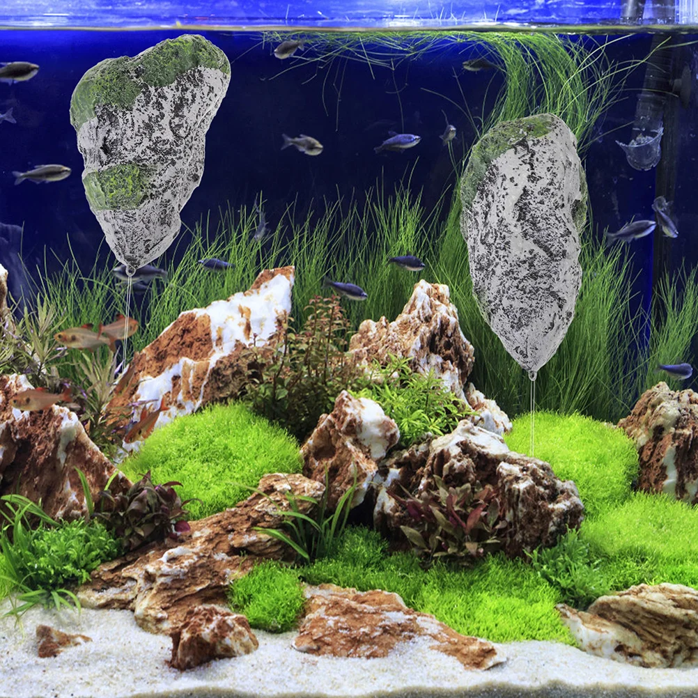 

Artificial Aquarium Floating Stone Resin Decor Realistic Fake Moss Stone Ornament Fish Tank Decoration Fish Tank Ornaments