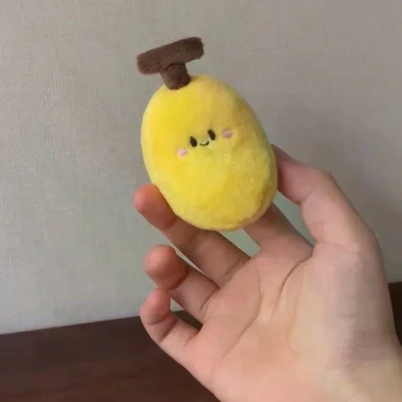 /GJ/Banana Plush Keychain Toy Cartoon Fruit Stuffed Doll Pendant Car Key Ring Backpack Bag Decor Kid Gift Cute