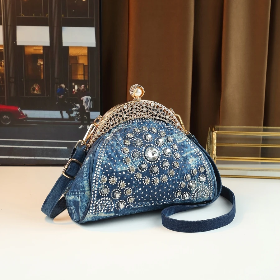 

Elegant Diamond Clutch Shoulder Crossbody Bag for Women New Model Stylish Sophisticated Evening Bag for Noble Ladies