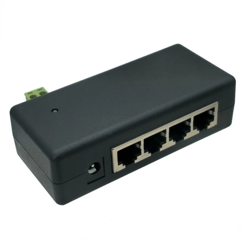 

PoE Power 4 Ports 8 Ports PoE Injector Power Adapter Ethernet Powers Supply Pin 4,5(+)/7,8(-) Input DC9V-DC48V for IP Camera