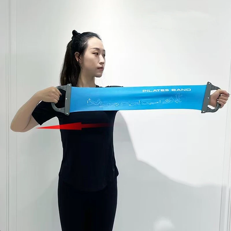 New TPE Resistance Bands for Yoga Pilates Home Fitness,Elastic Stretching Belt with Open Shoulder Trainer,Portable Gym Equipment