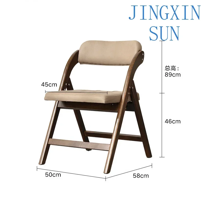Nordic Solid Wood Dining Chairs for Kitchen Modern Minimalist  Folding Chairs Household Leisure Armchair Backrest Chairs