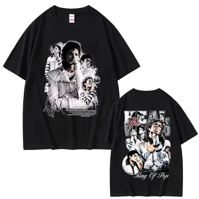 2026 Vintage Music Street T-Shirt Kids Adults Oversized Y2K Aesthetic Pop Legend Graphic Loose Short Sleeve Casual Black Tee