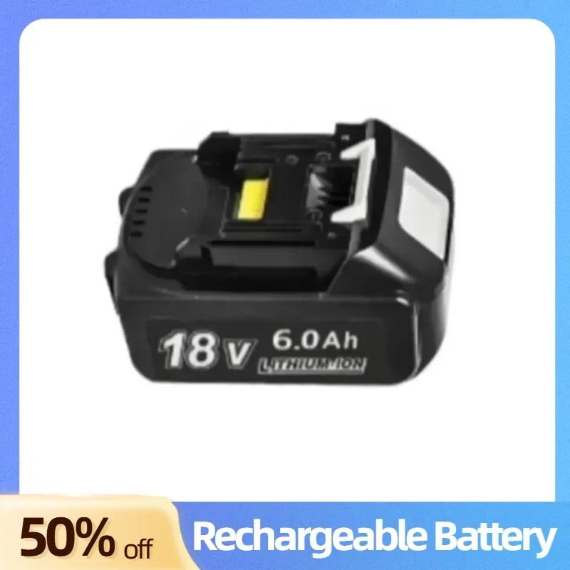 18V 5000mAh 6000mAh for Makita BL1850B BL1860 BL1840 BL1815 Cordless Drill Rechargeable Batteries LED Indicator Light