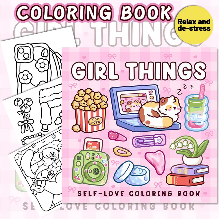 

Coloring Books for Adults, Cute Fantasy Land Designs, Simple Stress - Relieving Pages, Ideal for Parent - Child DIY Fun at Home
