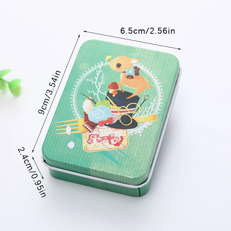 Mini Tin Box With Lid Portable Rectangular Small Storage Container Empty Candy Cases Pill Boxes Gift Packaging Organizer