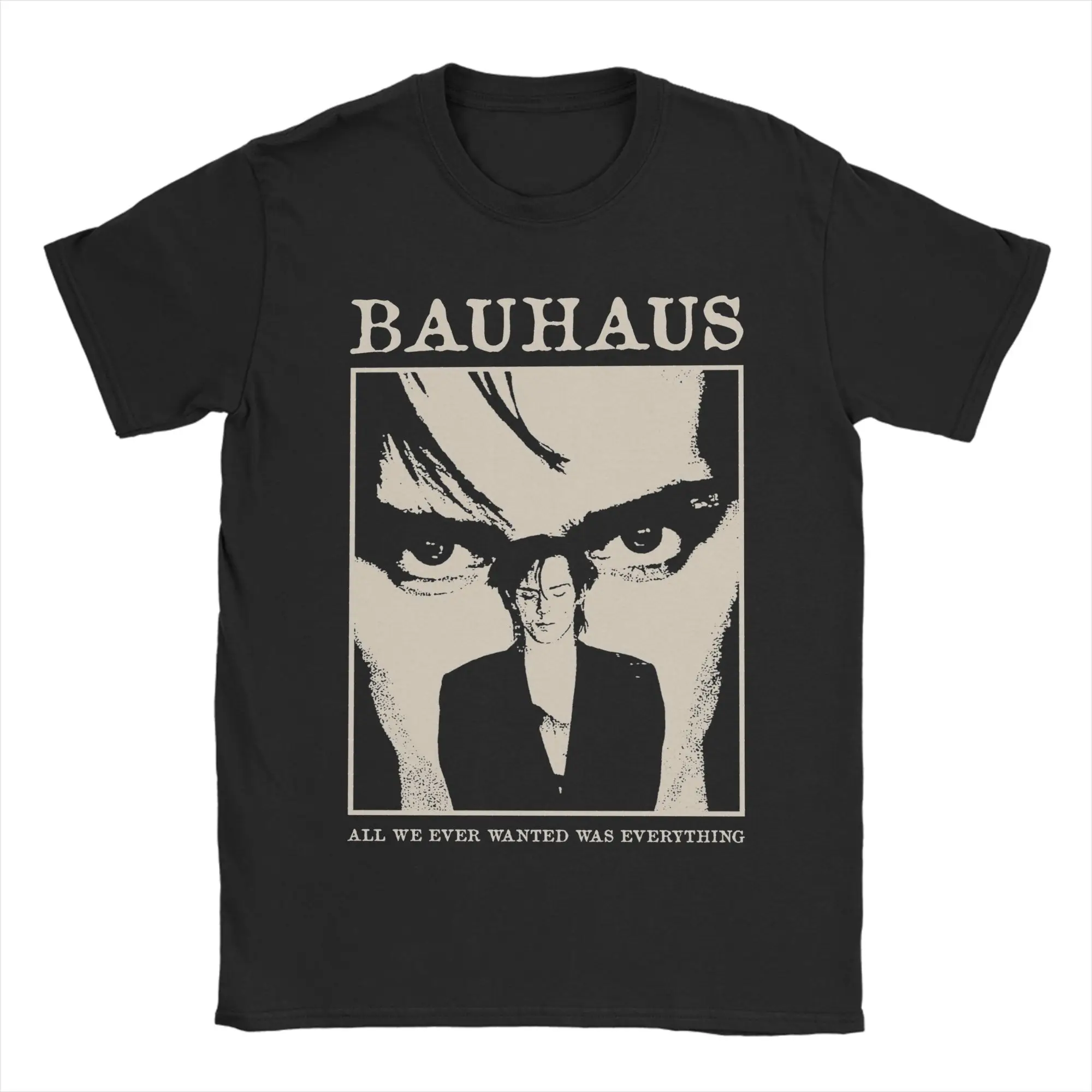 Bauhaus T-Shirts Men  Vintage Cotton Tee Shirt Crew Neck Short Sleeve T Shirts Graphic Printed Clothes