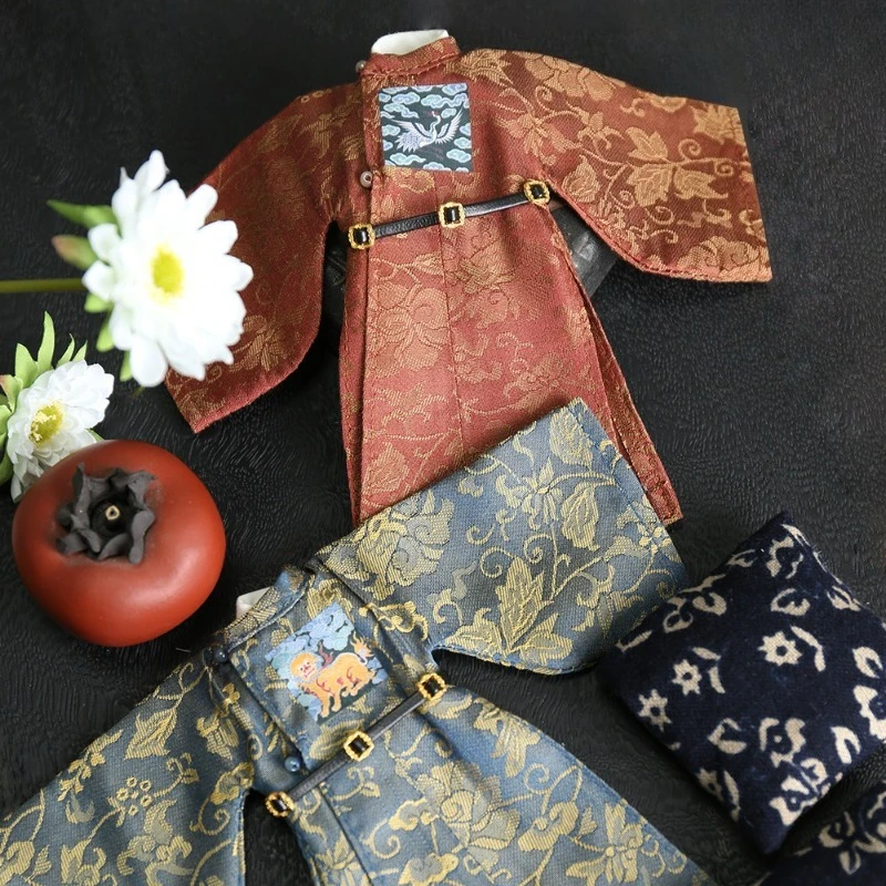 Toys Ancient Style Restored Ancient Official Robe for About 15cm Male BJD Action Figures Doll Body Scene Decoration