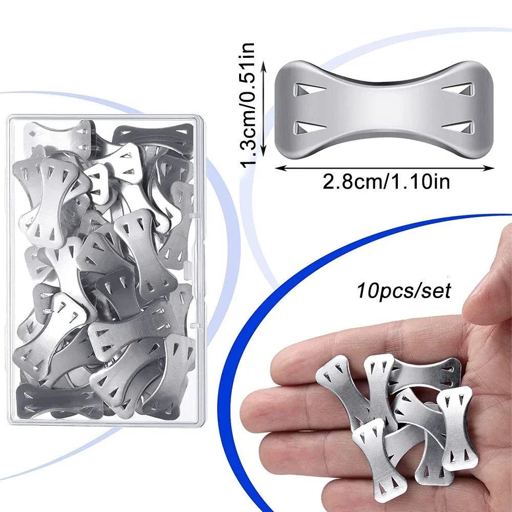 Clipes de bandagem elástica para várias ataduras, Prendedor substituível do envoltório, Fechos de metal estiramento, apenas, 10 pcs