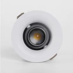 Free focus 15°-60° Embedded COB spotlights Adjustable Angle adjustable light opening 65-75MM