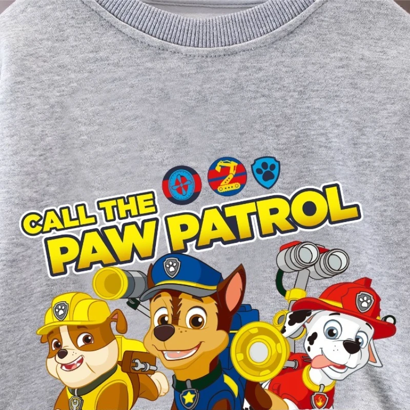 PAW Patrol Kinder-Sweatshirt und Jogginghose, zweiteiliges Set, Kinder-Sweatshirts mit Rundhalsausschnitt, Jungen-Frühlings- und Herbst-Trainingsanzüge, neue Freizeitkleidung. – Detail 5