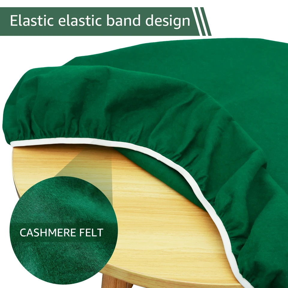 Jigitz Housse de table de poker ronde en feutre – 91,4 à 121,9 cm – Extensible, vert – Protection de table pour Mah Jong, Poker, Dominos et soirée de jeu de casino Jigitz Housse de table de poker ronde en feutre – 91,4 à 121,9 cm – Extensible, vert – Protection de table pour Mah Jong, Poker, Dominos et soirée de jeu de casino