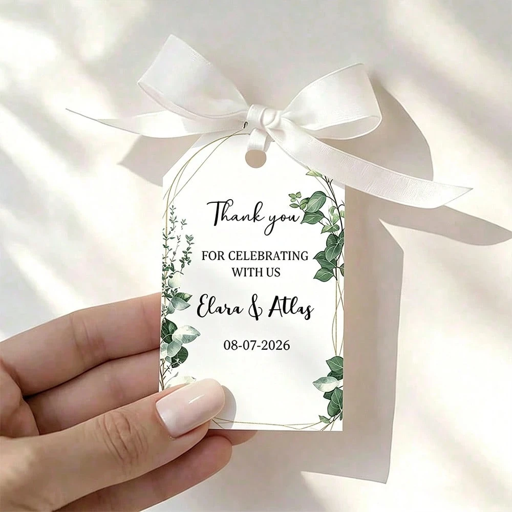 Customized Gift Tags Personalized Wedding Labels Guest Favor Party Bridal Shower Decor Gift Decoration Hang Tags view 5