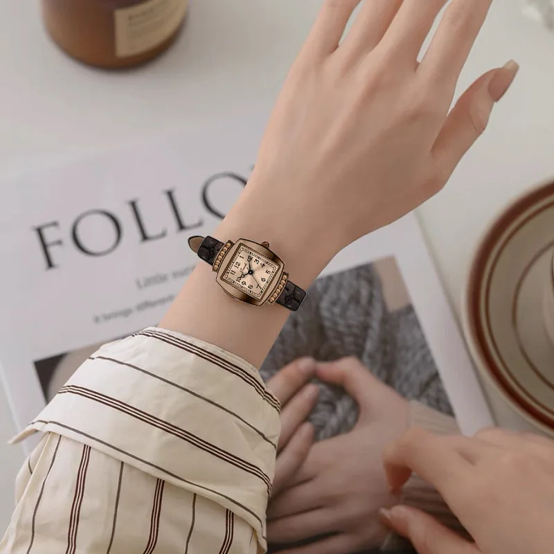 New luxury ladies watch automatic senior sense student retro waterproof quartz watch classic trend fashion