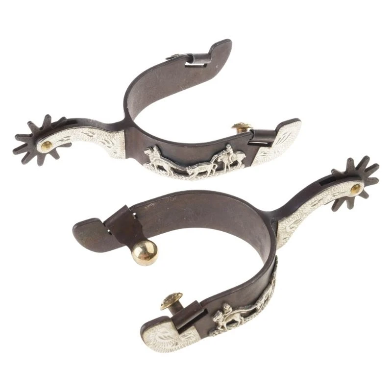 웨스턴 카우보이 스퍼, 로웰 마일드 스틸 말 부츠 스퍼 장식, 남성용 로핑 스퍼, 승마 액세서리