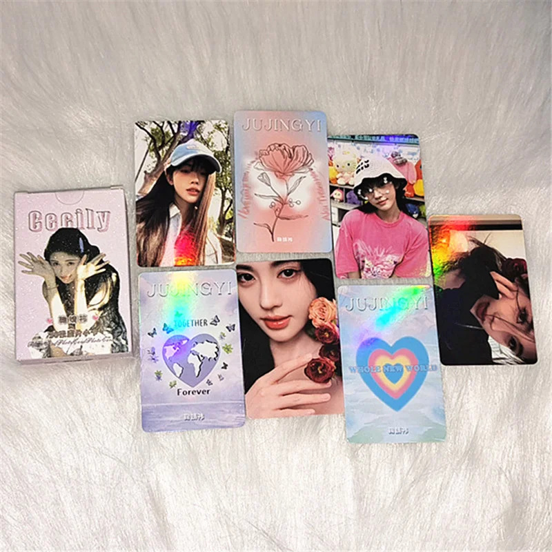 KPOP 50Pcs/Set ILLIT New Album Super Real Me Postcard Photo Card Laser Card LOMO Card Gift Collector Card WONHEE IROHA YUNAH