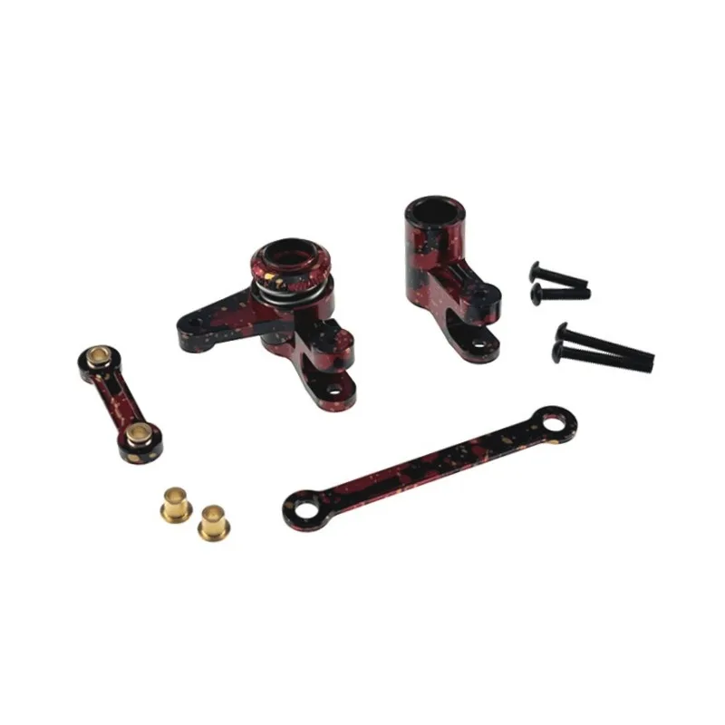 Fit for MJX 1/10 10210 10208V2 RC Car Modified Metal Steering Unit Replacement Parts