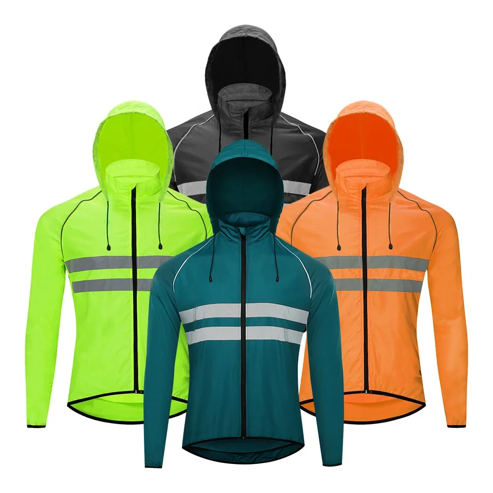 

Men Cycling Jacket Reflective Waterproof Windproof Long Sleeve Clothing Outdoor Sports Sleeve Lightweight Bike Cycling Jersey