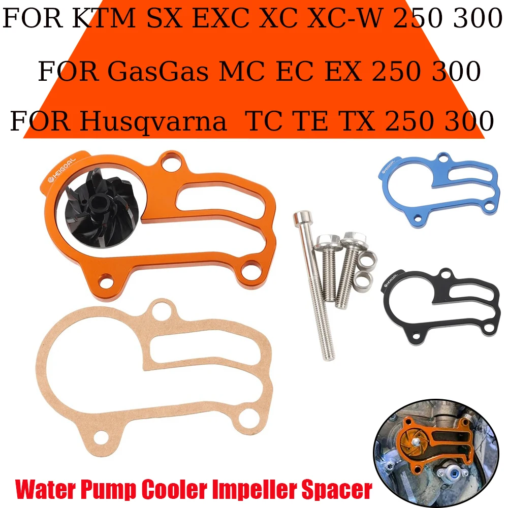 

Новый комплект проставок для увеличенного размера крыльчатки водяного насоса с ЧПУ для KTM 250 300 EXC XC-W, для Husqvarna TE250 TE300, для GasGas MC EC 250