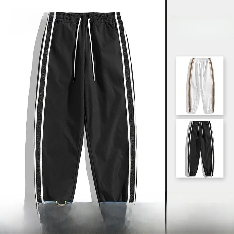 

Спортивные брюки унисекс Snow Flying 2026: весна-осень, американский кэжуал, свободный крой, высокая талия, на шнурке, модные, универсальные, для отдыха