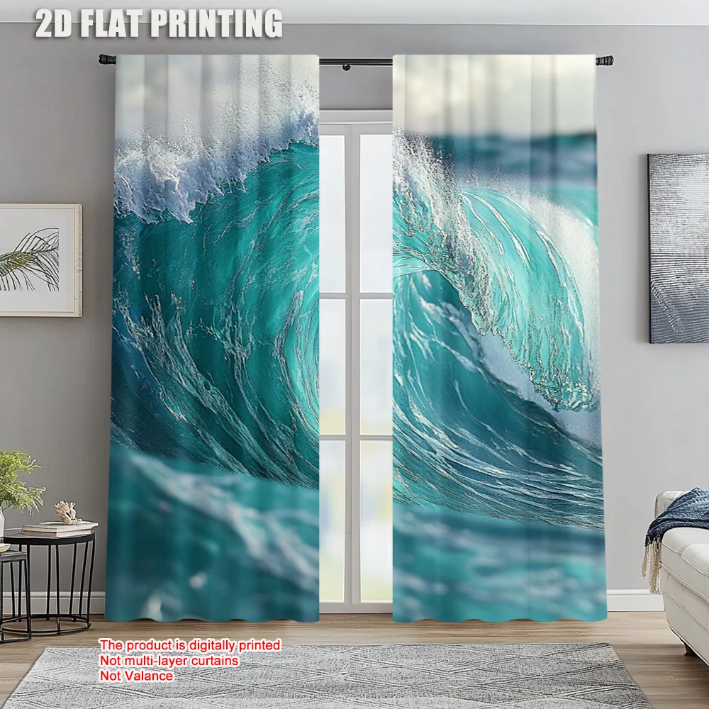 

2pc, Drapes Surfing Wave Versatile Fabric,Without Electricity Versatile Applies to Holiday Decorations