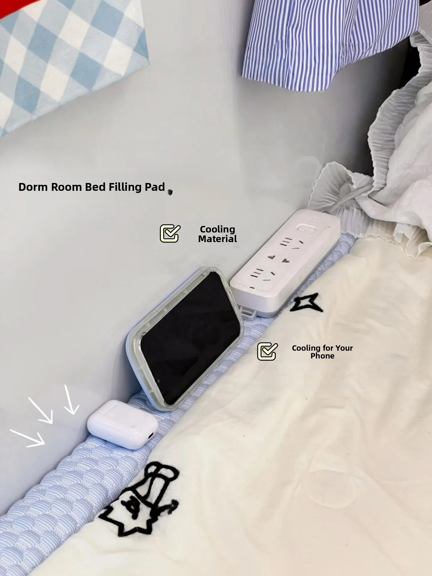 

Губчатая полоса-заполнитель для кровати Dormi, для верхнего и нижнего ярусов двухъярусной кровати, для стенки кровати, предотвращающая падение предметов, для спальни