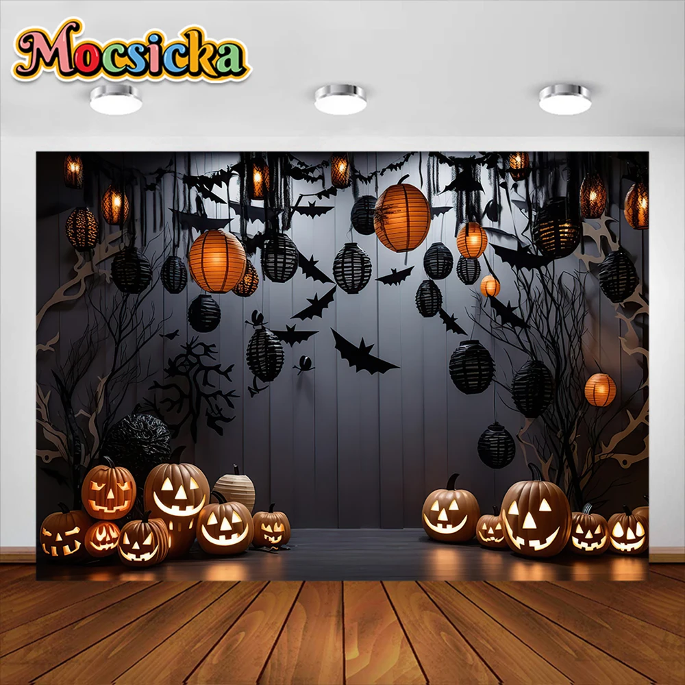 خلفية التصوير الفوتوغرافي هالويون للأطفال ، غرفة الرعب ، الخفافيش القمر ، ديكور الحفلات ، الخلفيات ، صورة ، استوديو الصور الدعائم ، لافتة