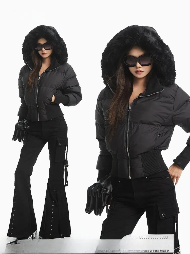 

Утепленная хлопковая куртка-пальто с капюшоном и поясом на талии CCUP SPACE для женщин, зимняя теплая верхняя одежда