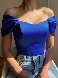 2022 Summer new Elegant Satin Bow Tie Corset Top for Women Summer Sleeveless Backless Cropped Tops T SHIRT Club Party Clothes