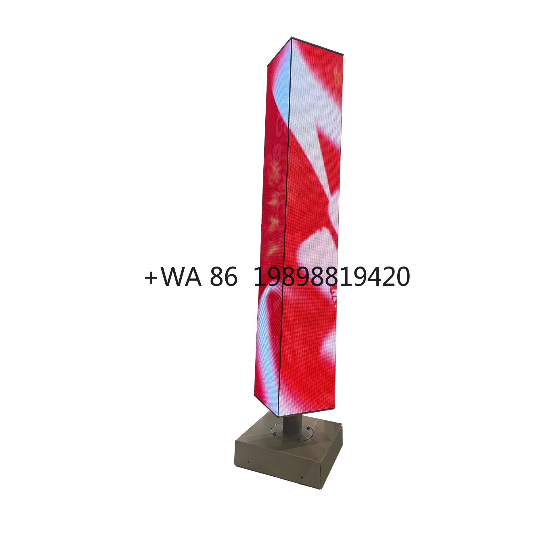 Indoor LED Column Display Doric Column-inspired Design and Entryway Lantern-style Illumination Elegant Interior Spaces