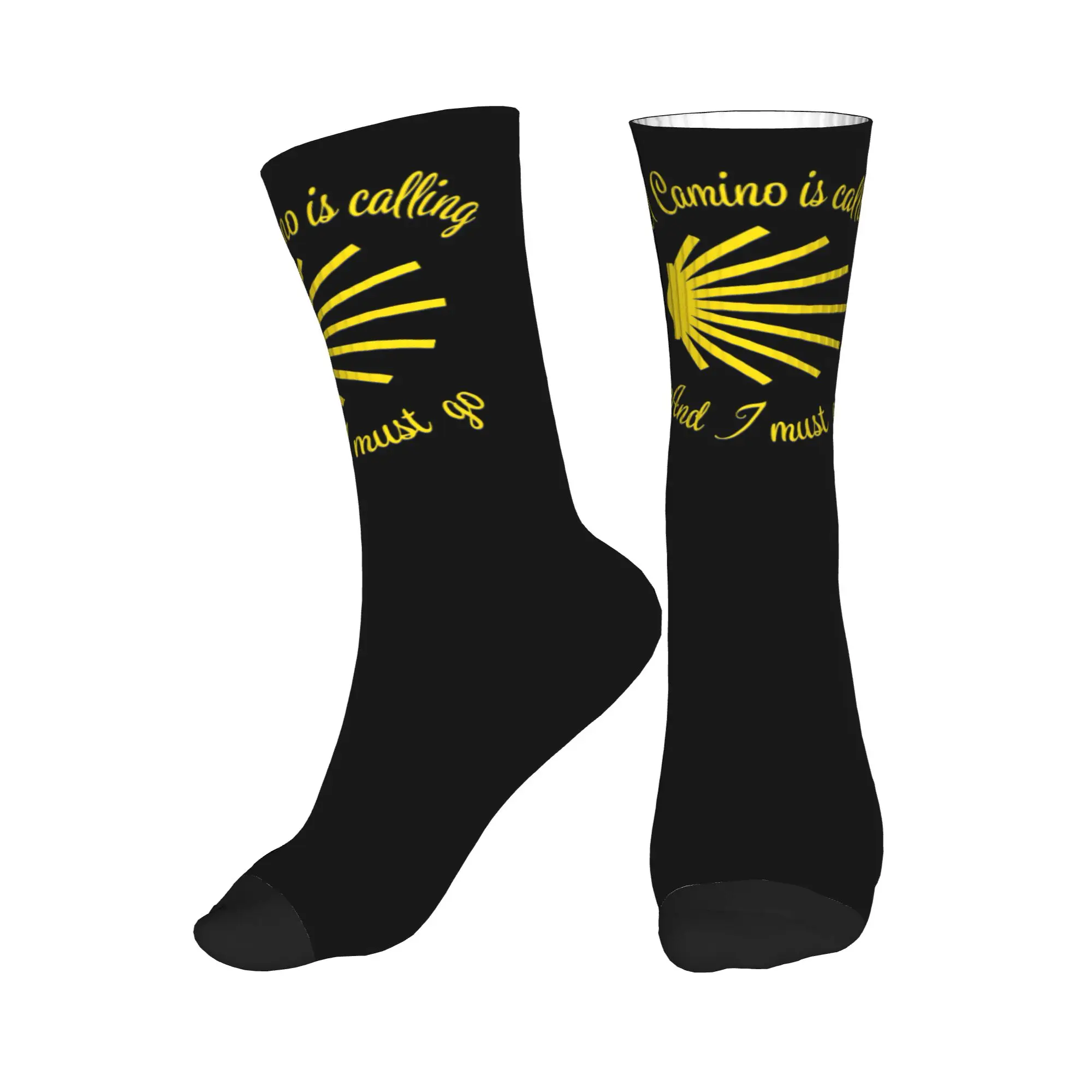 

Cute Mens Buen Camino de Santiago Dress Socks Unisex Warm Breathbale 3D Print Crew Socks