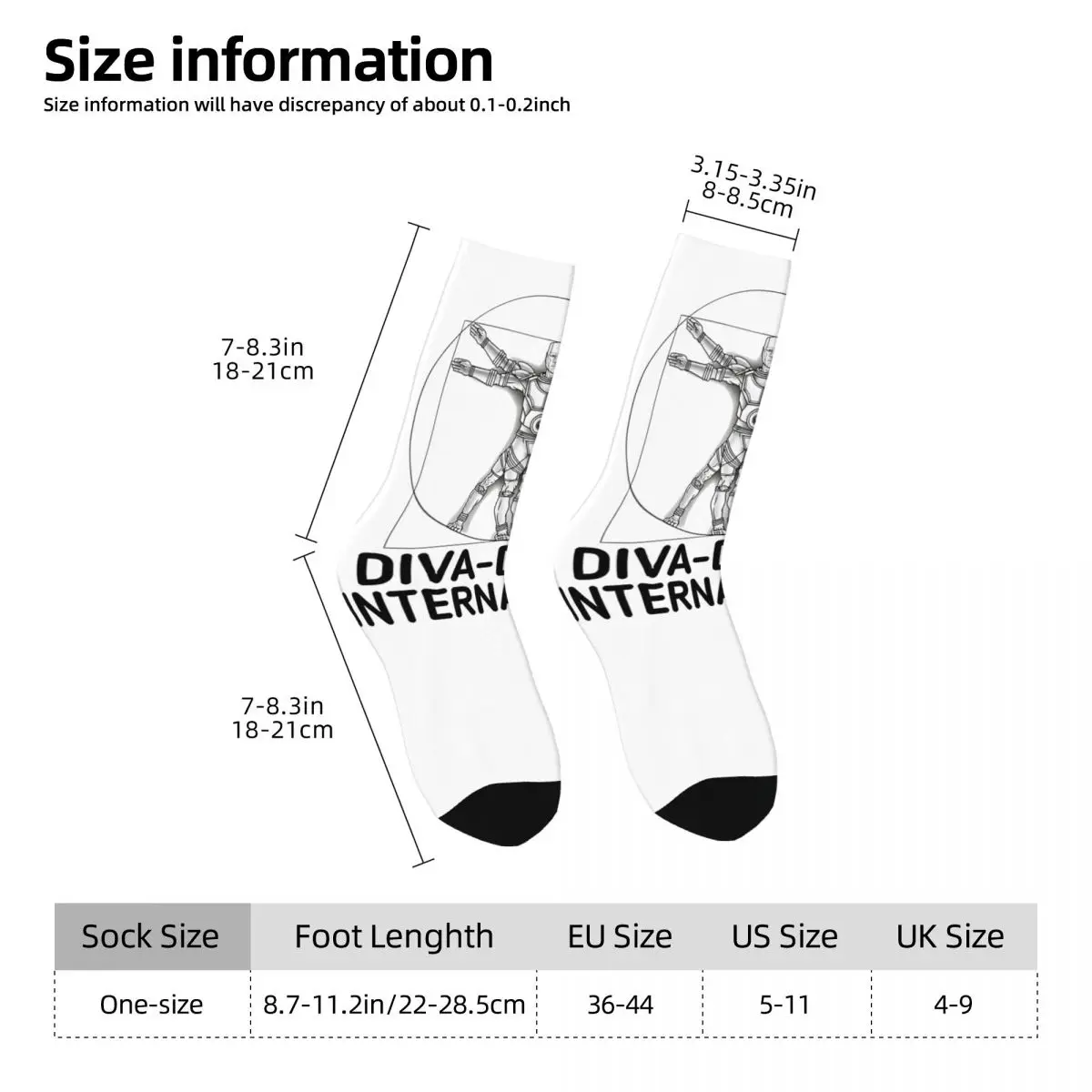 Men's Diva-Dwarf International Retro Socks, Street Style, Novidade Seamless Crew Sock, Harajuku, Red Dwarf