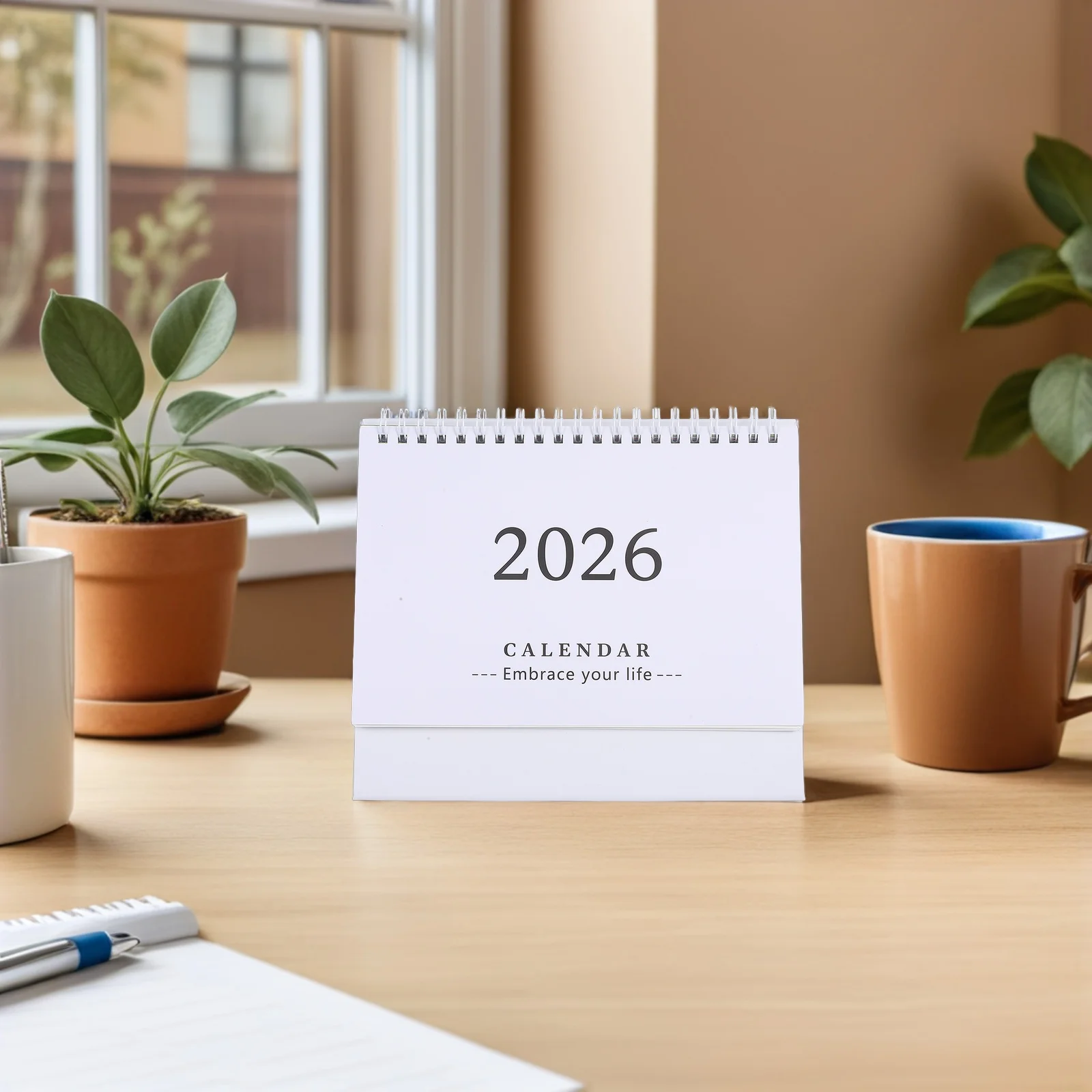 2026 Mini Desk 2025-2026 Foldable Stand Up Desktop Small Monthly Planner For Office Home Paper Thick 18 Month Planner