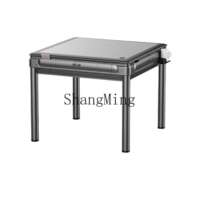 HJ mahjong machine household automatic dining table all-in-one machine dual-purpose silent roller coaster mahjong table