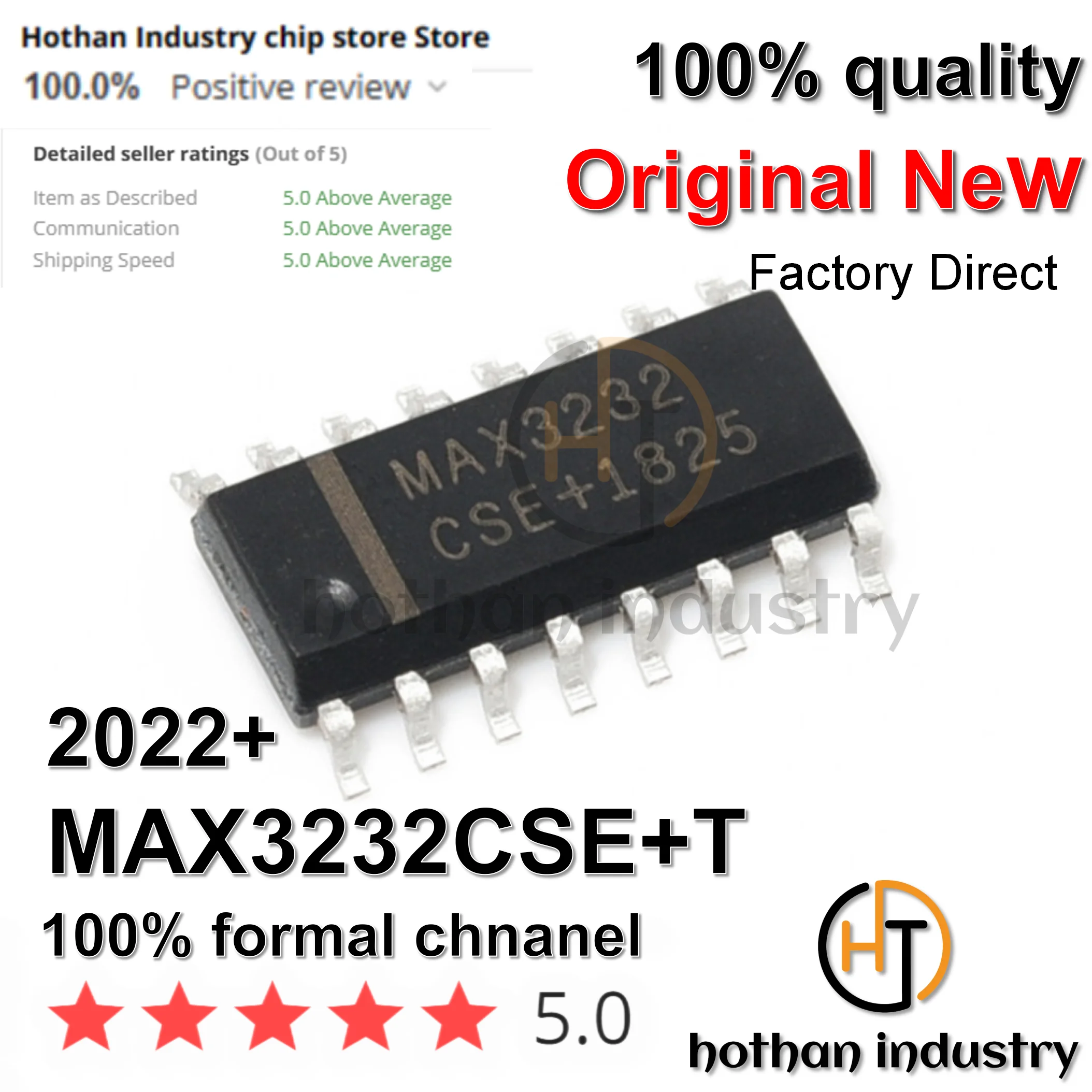 【10pcs】MAX3232CSE+T MAX3232CSE High Quality New 100% Original RS-232 Interface IC 3.0V to 5.5V, Low-Power, up to 1Mbps, True RS