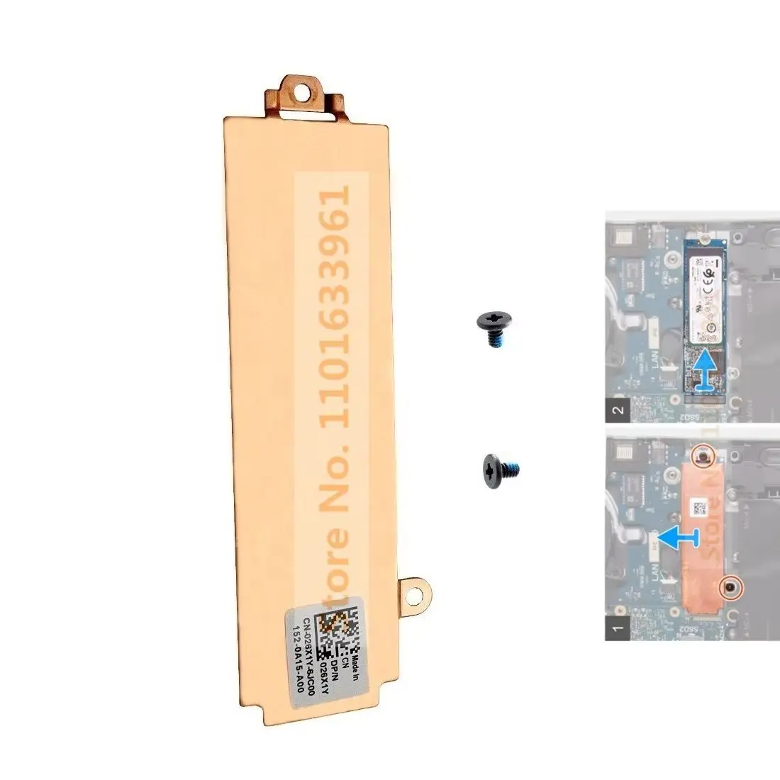 Suporte de dissipador de calor para SSD NGFF M.2 NVME 2280, bandeja de armazenamento 26X1Y para laptops Dell G15 5510 5511 5515 para jogos.