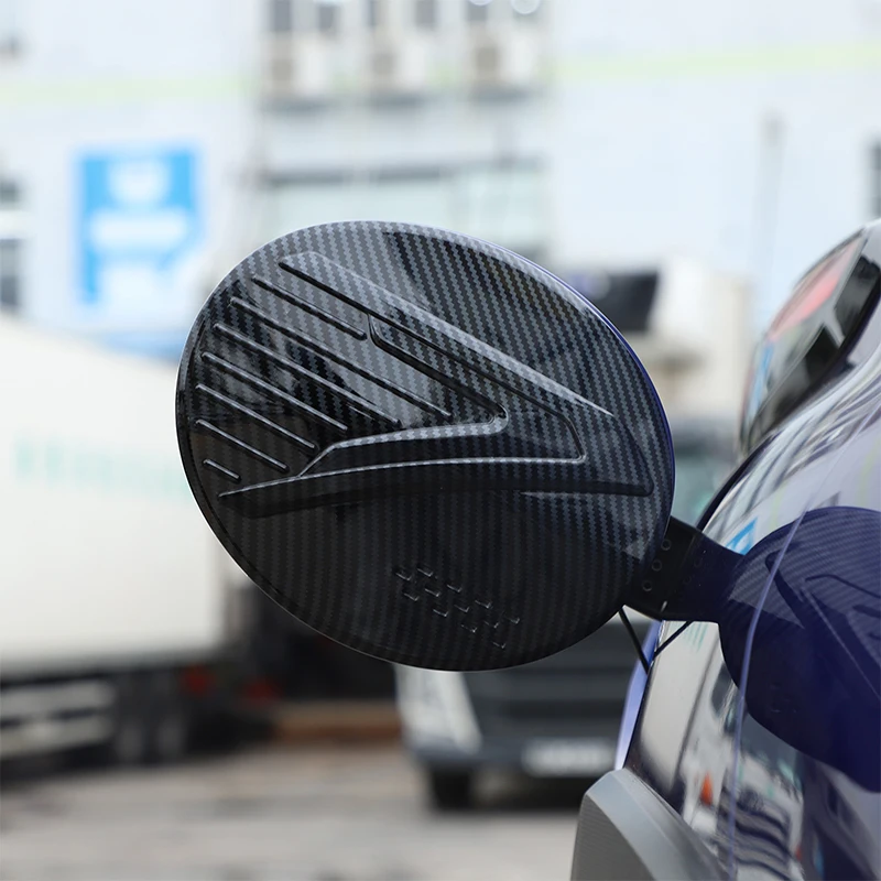 ABS ألياف الكربون غطاء خزان وقود السيارة ، ملصقا الزخرفية السوداء ، اكسسوارات السيارات ، سوبارو Crosstrek 2023 2024 #4