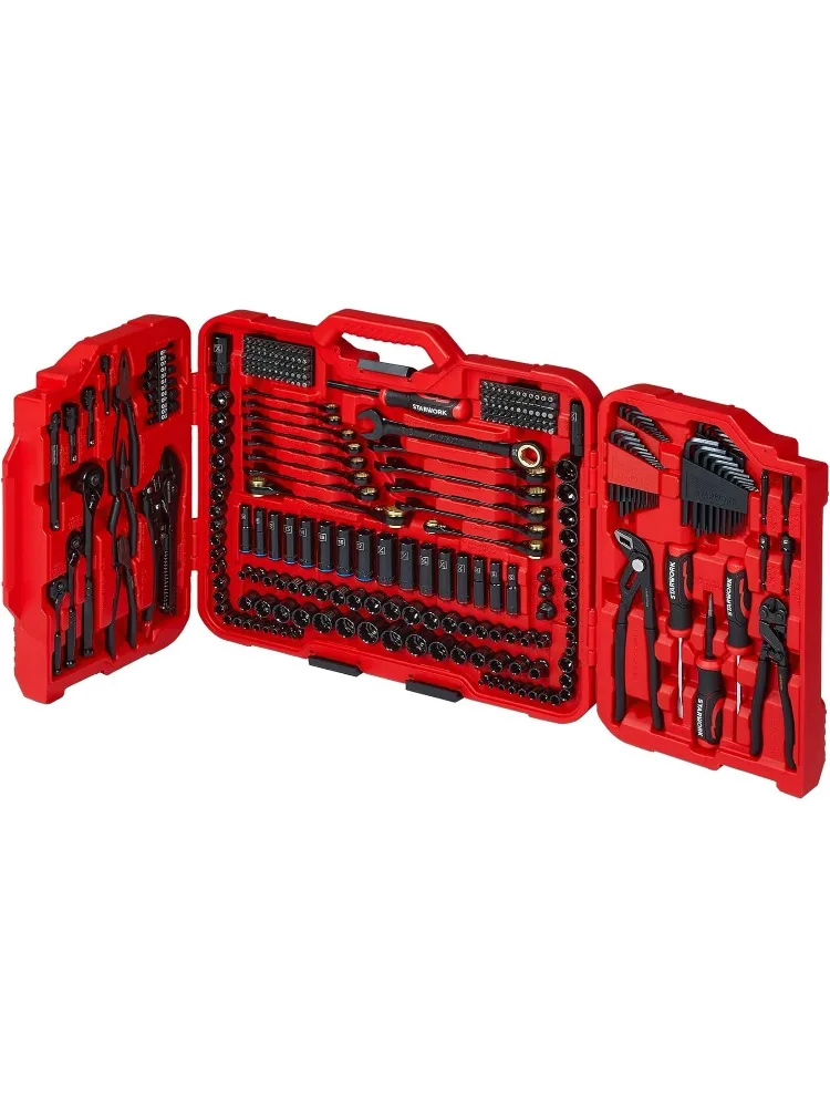 TRUE MECHANIC 312-Piece Mechanics Tool Set and Socket Set, Professional, SAE/Metric