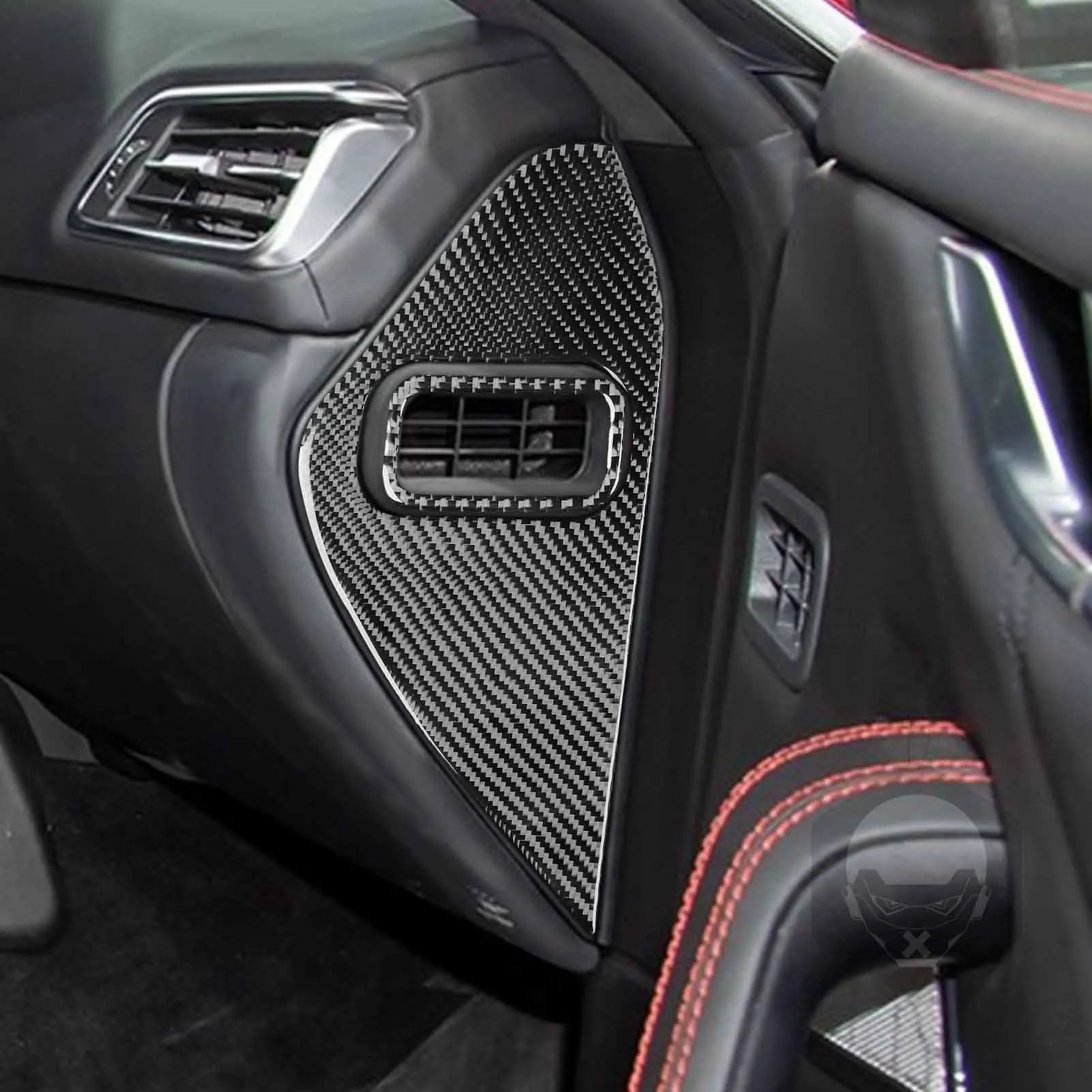 Für Maserati Ghibli 2014-2015 Echte Carbon-Faser-Aufkleber Tür-Aufprallpuffer-Abdeckung Auto-Zubehör Innenraum-Dekoration