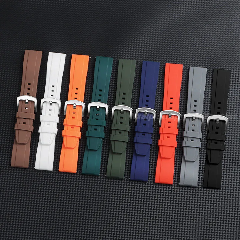 Silicone Watch Band 20mm 22mm Quick Release Men's Watrproof Sports Strap for Omega for Seiko Replacement Watchband for Rolex