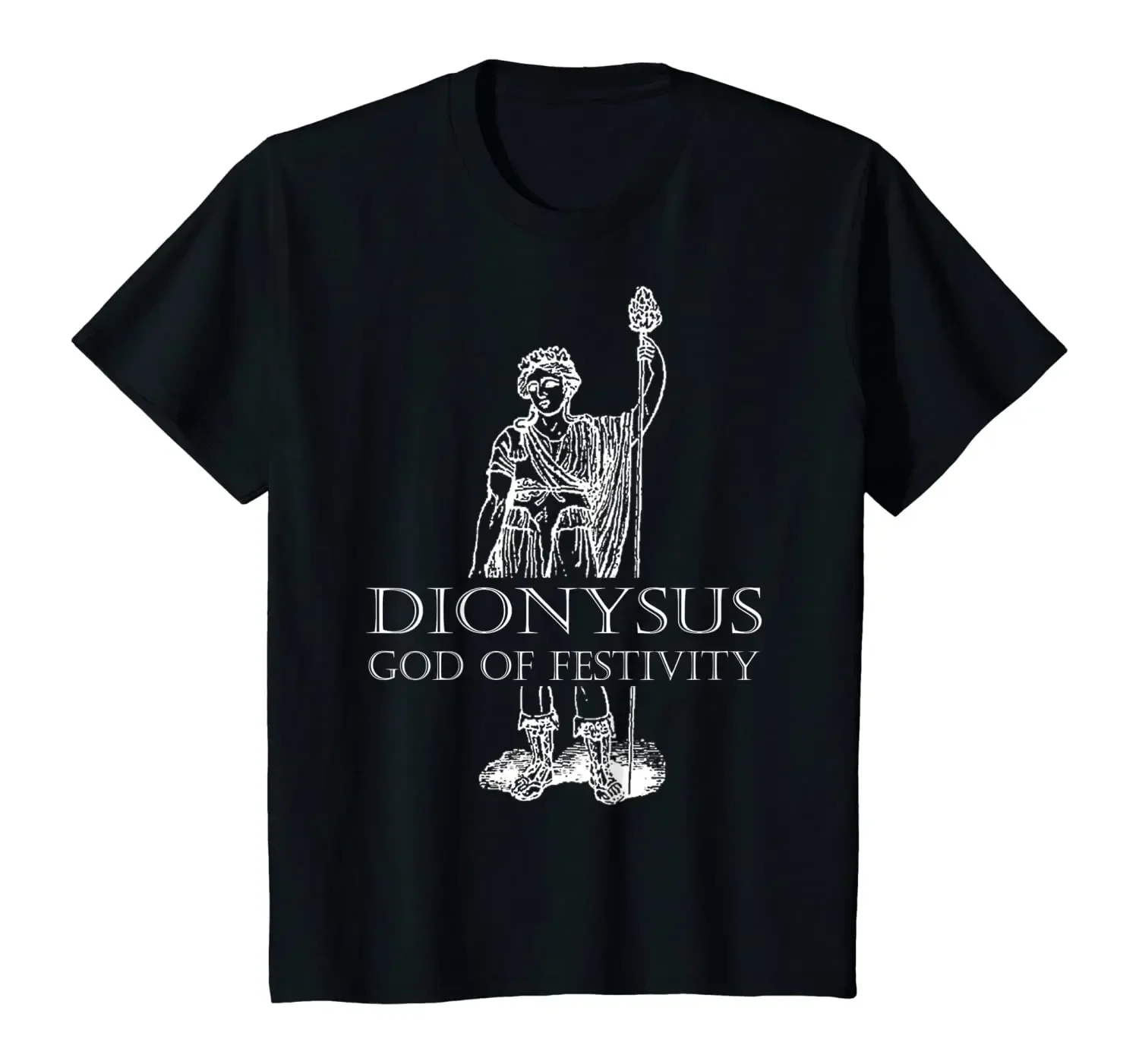 100% Cotton O-Neck Summer Short Sleeve Casual Mens Ancient Greece Round Festivity Male printing God Dionysus Greek Myth T-Shirt