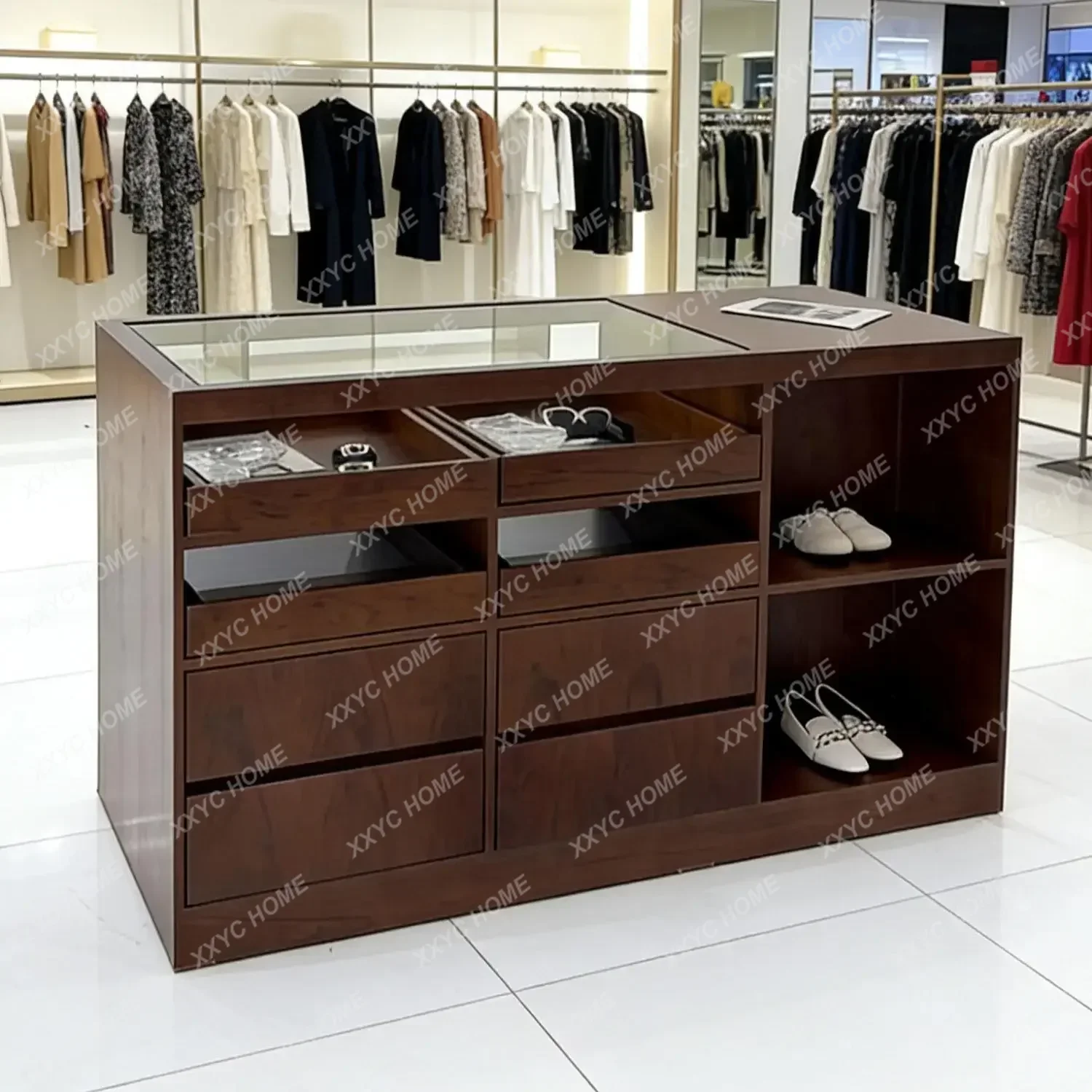 CX  Clothing store Nakajima table display table jewelry checkout page side cabinet storage, paint display table