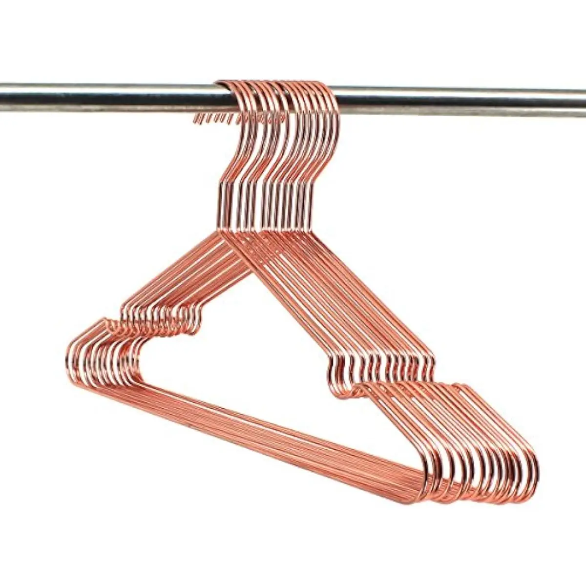 

10 Pack 17" Gold Wire Hanging Hangers for Shirts Coat Storage Organizer & Displayetal Pants Rack for Shop Store Dress Hangers