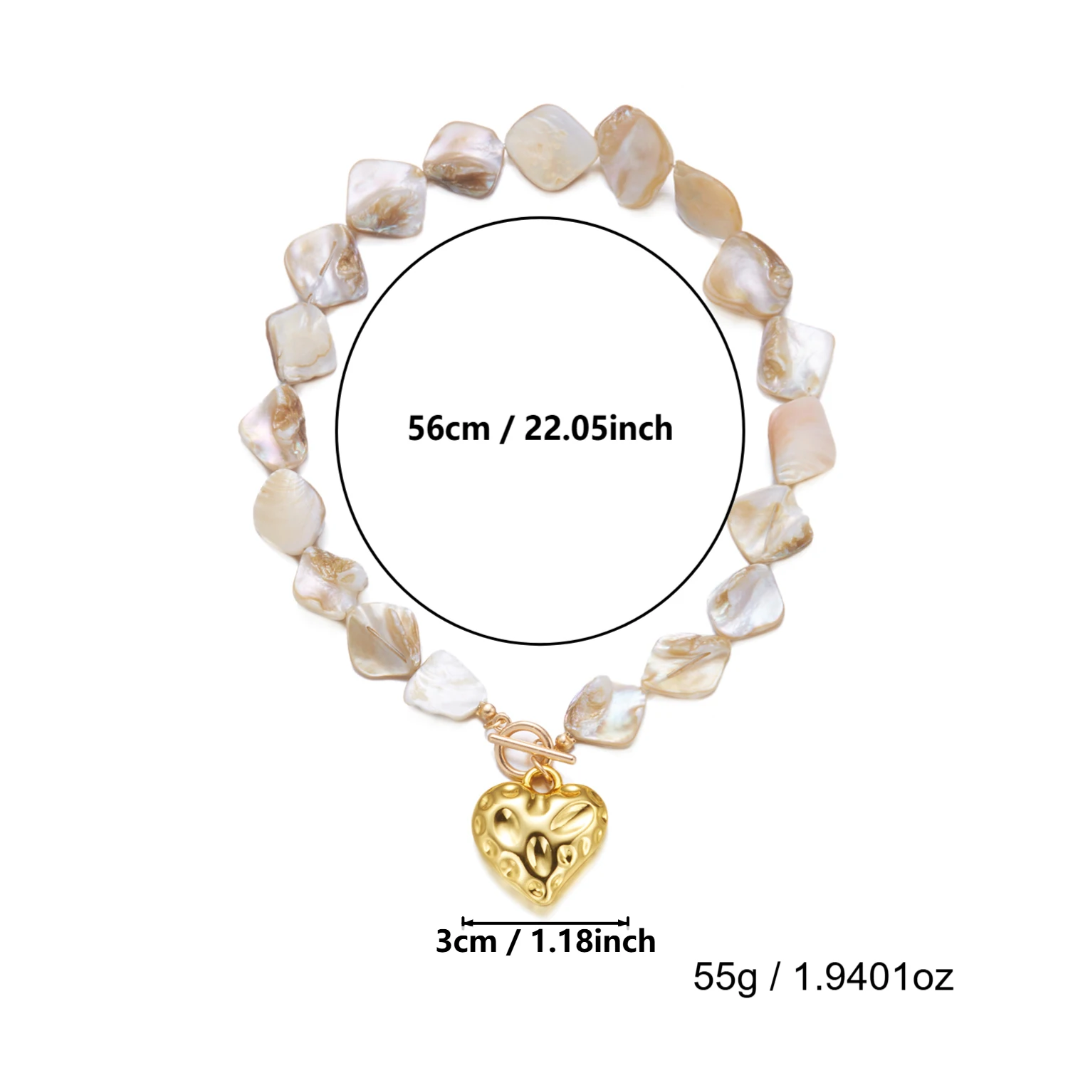 Statement-Muschel-Choker-Halskette für Damen, klobige, glänzende Perlen, Ozean-Charm-Halskette, Sommer-Strand-Urlaubs-Resort-Schmuck – Detail 4