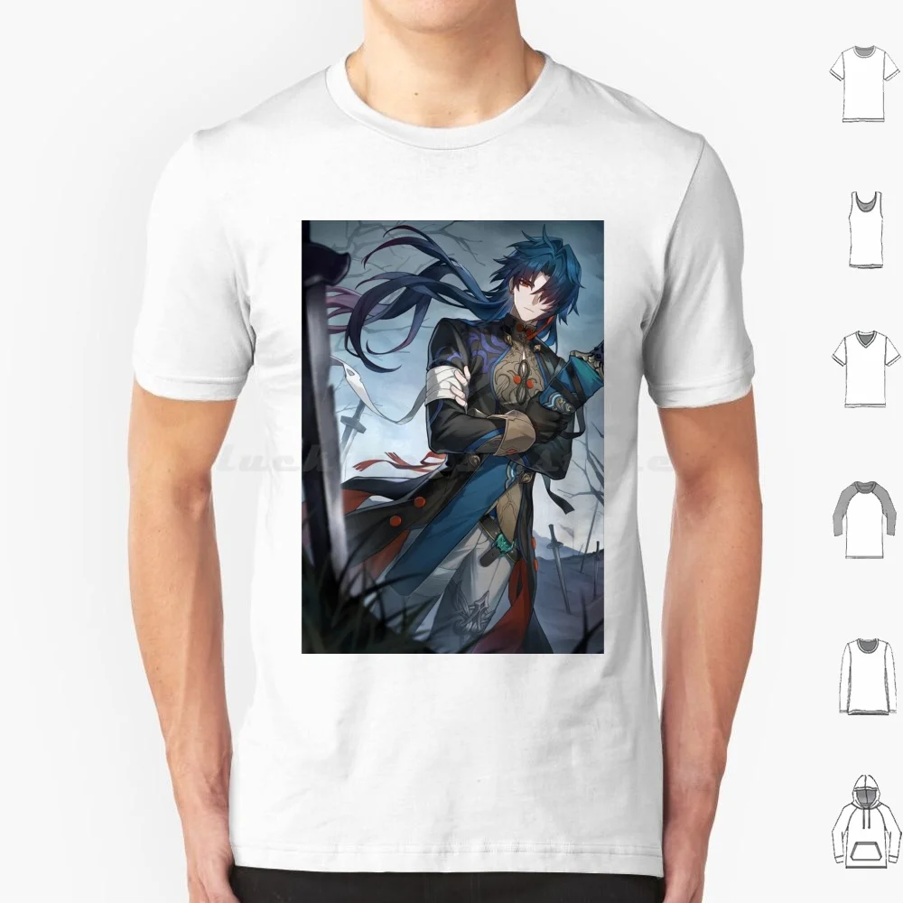 Honkai Star Rail Blade T Shirt Cotton Men Women DIY Print Honkai Star Rail Honkai Star Rail Blade Bladie Anime Cool