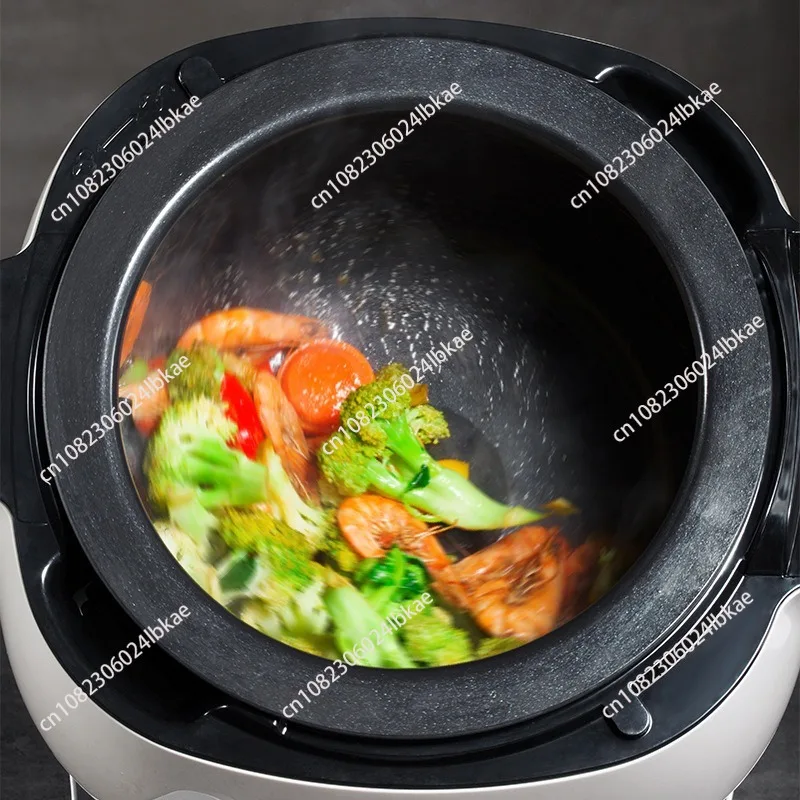 2000W Intelligent Automatic Stir Frying Machine Household Electric Cooking Wok Pot Non-stick Multifunctional Cooker Pot 220V 6L