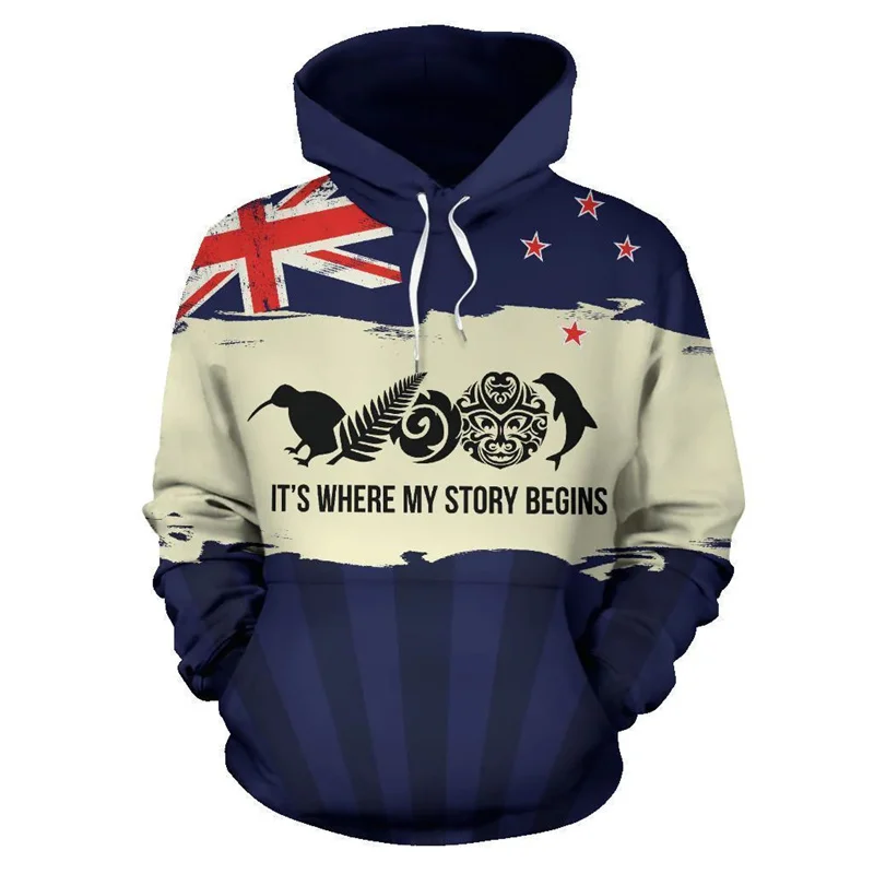 New Zealand Where My Story Begins 3D Print Hoodie Men Streetwear New In Hoodies & Sweatshirts Women Kids Sports Hoody Pullover