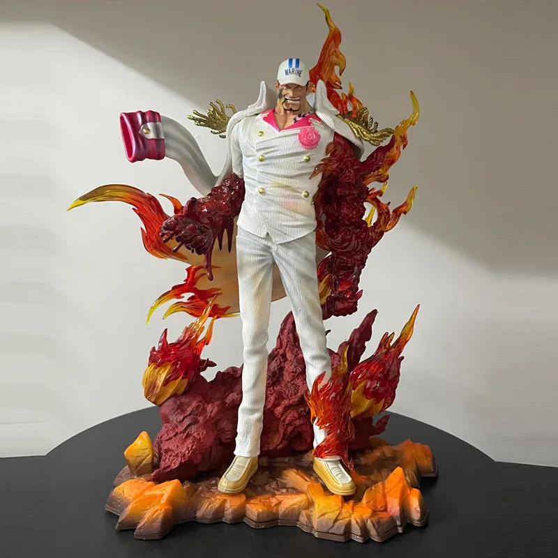 

One Piece Akainu Figure 30cm Luminous Marine Admiral Gk Statue Collectible Manga Model Ornament Birthday Gift For Anime Fans